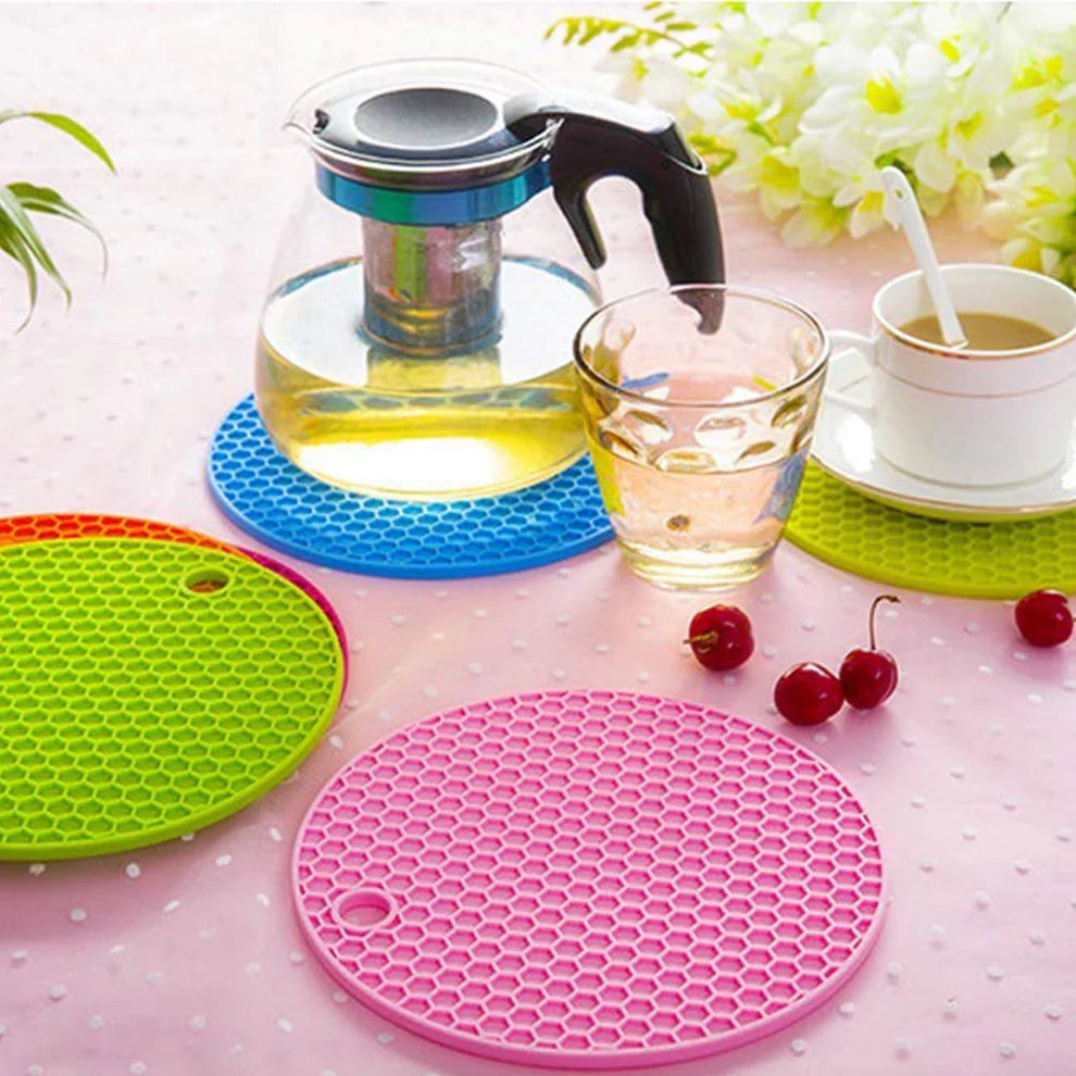 Silicone Trivet for Hot Dish and Pot, Silicone Hot Pads ( 4 pcs )