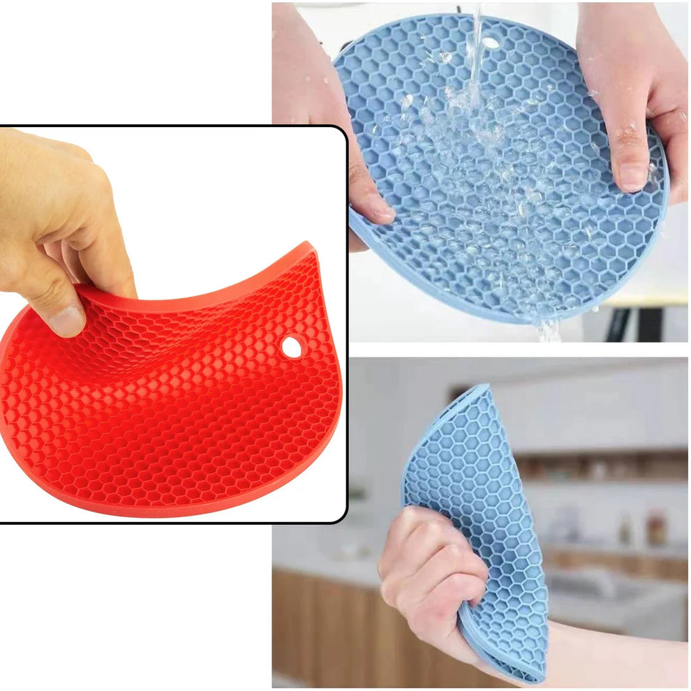 Silicone Trivet for Hot Dish and Pot, Silicone Hot Pads ( 4 pcs )